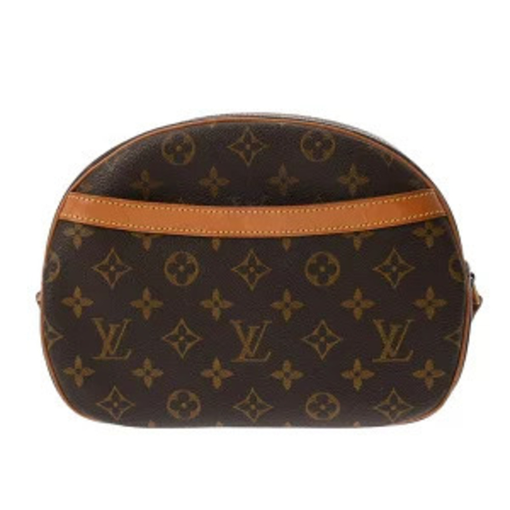 Louis Vuitton Monogram Blois Canvas Shoulder Bag Brown